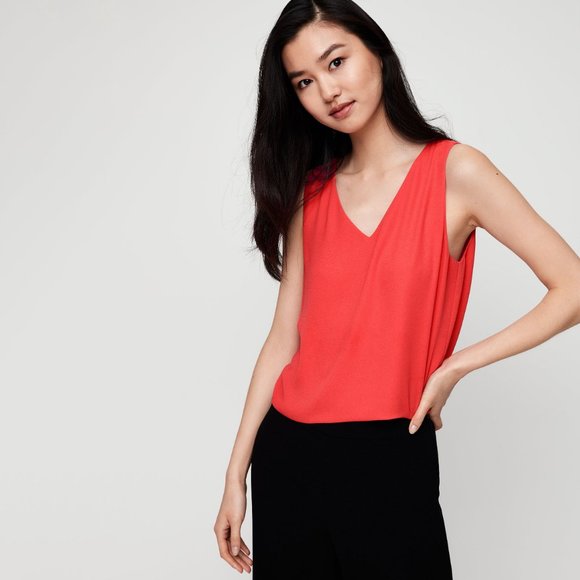 Aritzia Tops - Aritzia Babaton Murphy Blouse Red Sleeveless